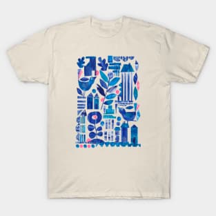 Blue abstract T-Shirt